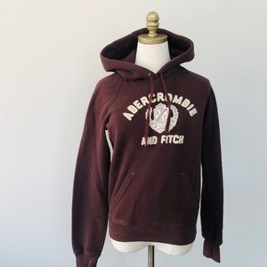 Brown Pullover Sweatshirt Abercrombie and Fitch Medium